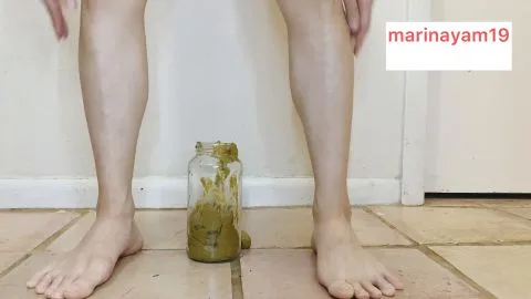Marinayam19 Shit spills from the glass jar